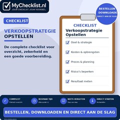 Checklist verkoopstrategie opstellen