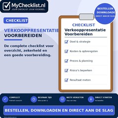 Checklist verkooppresentatie voorbereiden