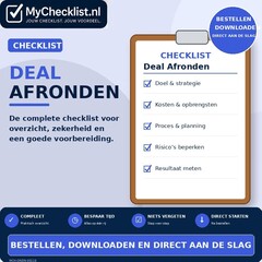 Checklist deal afronden
