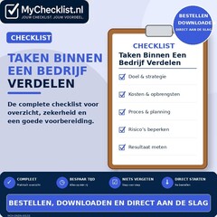 Checklist taken binnen een bedrijf verdelen