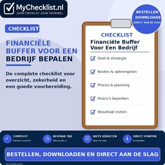 Checklist financiële buffer voor een bedrijf bepalen