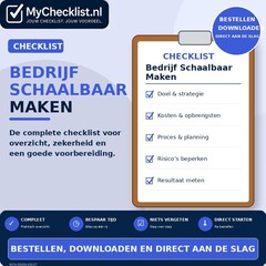 Checklist bedrijf schaalbaar maken