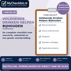 Checklist voldoende drinken helpen bijhouden