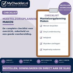 Checklist mantelzorgplanning maken