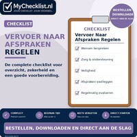 Checklist vervoer naar afspraken regelen met uitgebreide stappen en controlepunten