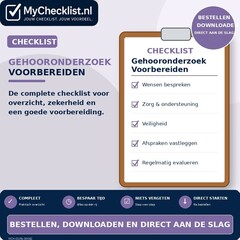 Checklist gehooronderzoek voorbereiden