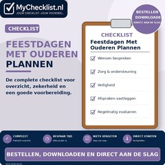 Checklist feestdagen met ouderen plannen