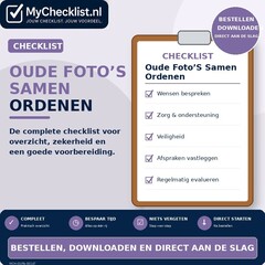 Checklist oude foto's samen ordenen
