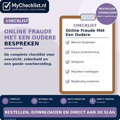 Checklist online fraude met een oudere bespreken
