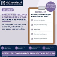 Checklist privacy-instellingen controleren voor ouderen & familie met uitgebreide stappen en controlepunten