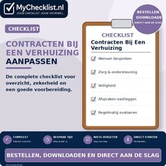 Checklist contracten bij een verhuizing aanpassen