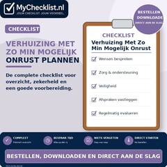Checklist verhuizing met zo min mogelijk onrust plannen
