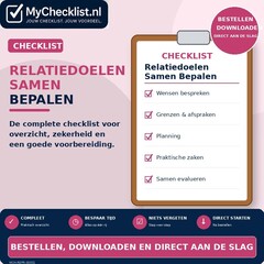 Checklist relatiedoelen samen bepalen