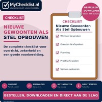 Checklist nieuwe gewoonten als stel opbouwen met uitgebreide stappen en controlepunten