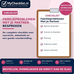 Checklist familieproblemen met je partner bespreken