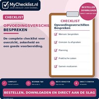 Checklist opvoedingsverschillen bespreken met uitgebreide stappen en controlepunten