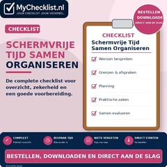 Checklist schermvrije tijd samen organiseren