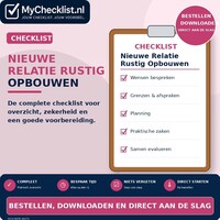 Checklist nieuwe relatie rustig opbouwen met uitgebreide stappen en controlepunten