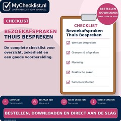 Checklist bezoekafspraken thuis bespreken