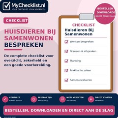 Checklist huisdieren bij samenwonen bespreken