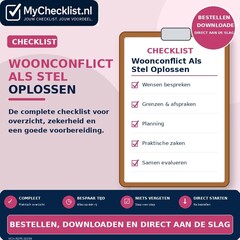 Checklist woonconflict als stel oplossen