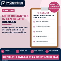 Checklist meer romantiek in een relatie brengen