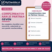 Checklist complimenten aan je partner geven met uitgebreide stappen en controlepunten