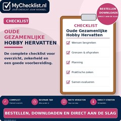 Checklist oude gezamenlijke hobby hervatten