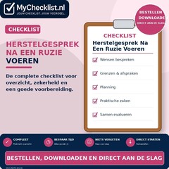 Checklist herstelgesprek na een ruzie voeren