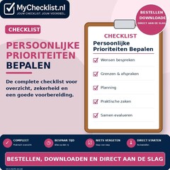 Checklist persoonlijke prioriteiten bepalen