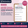 Checklist balans tussen relatie en eigen leven bewaken