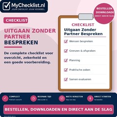 Checklist uitgaan zonder partner bespreken