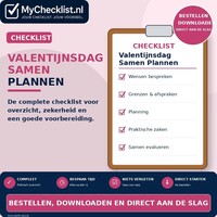 Checklist valentijnsdag samen plannen met uitgebreide stappen en controlepunten