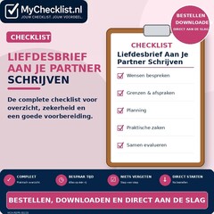 Checklist liefdesbrief aan je partner schrijven