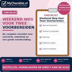 Checklist weekend weg voor twee voorbereiden