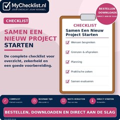 Checklist samen een nieuw project starten