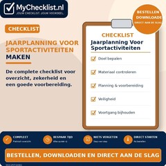 Checklist jaarplanning voor sportactiviteiten maken