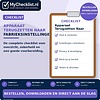 Checklist apparaat terugzetten naar fabrieksinstellingen