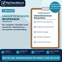Checklist vakantiewensen bespreken met uitgebreide stappen en controlepunten