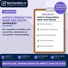 Checklist foto's overzetten naar een nieuw apparaat