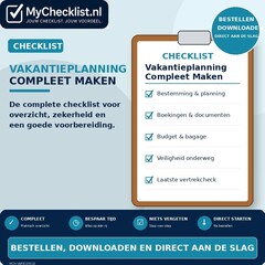 Checklist vakantieplanning compleet maken