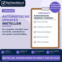 Checklist automatische updates instellen met uitgebreide stappen en controlepunten