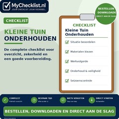 Checklist kleine tuin onderhouden