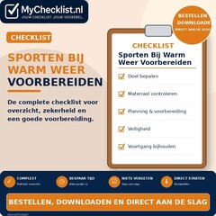 Checklist sporten bij warm weer voorbereiden