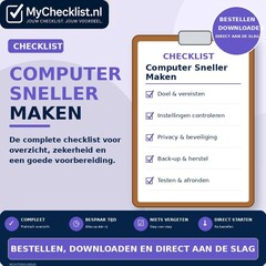 Checklist computer sneller maken