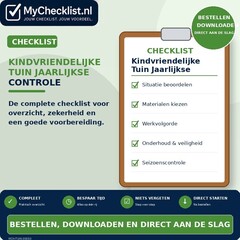 Checklist kindvriendelijke tuin jaarlijkse controle uitvoeren