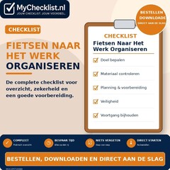 Checklist fietsen naar het werk organiseren
