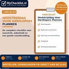Checklist wedstrijddag voor hardlopers plannen