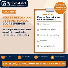 Checklist eerste bezoek aan de sportschool voorbereiden