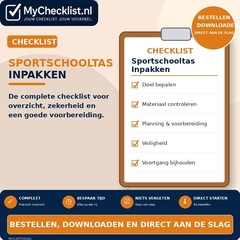 Checklist sportschooltas inpakken